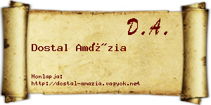 Dostal Amázia névjegykártya